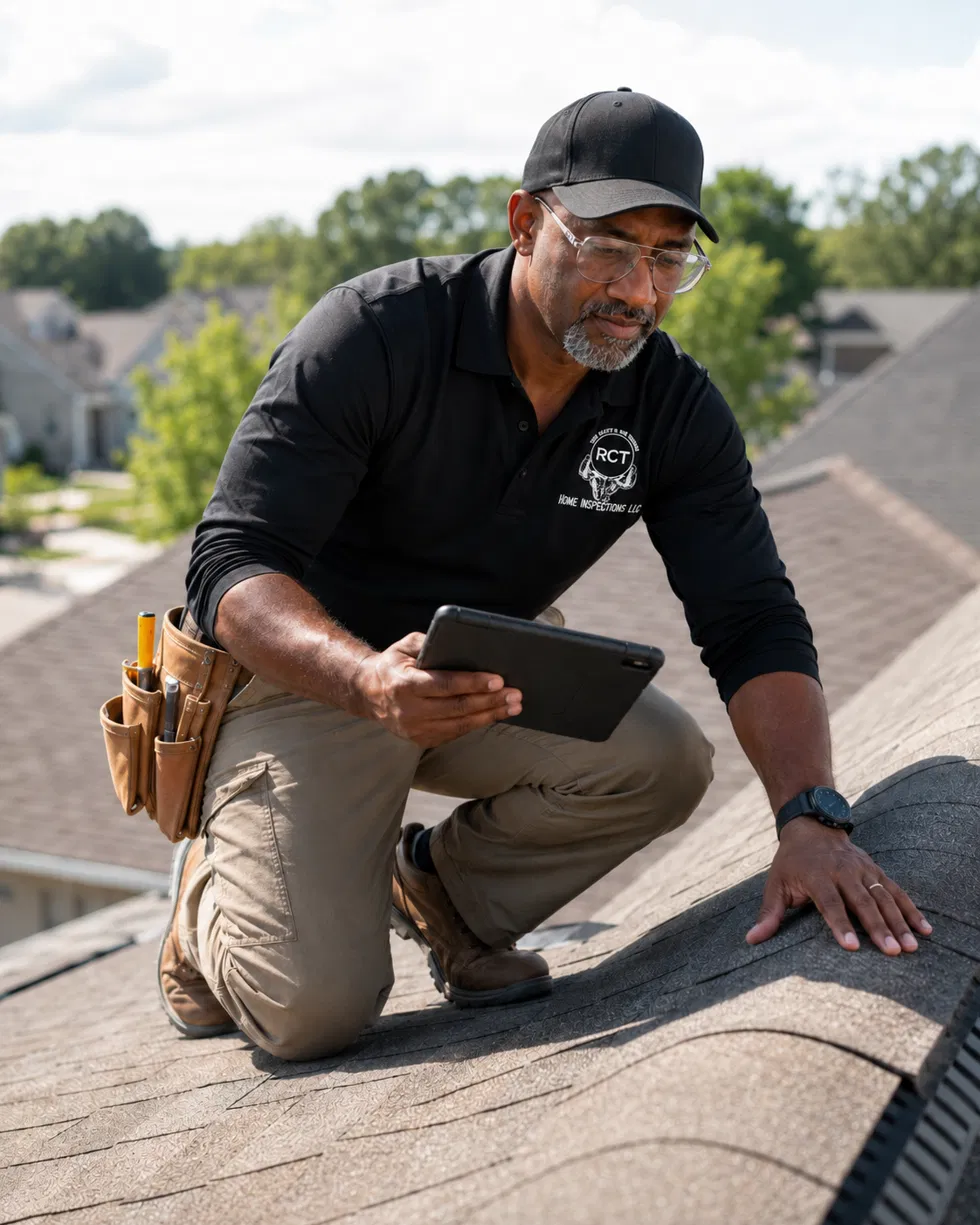 RCT Home Inspector evaluating roof